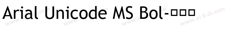 Arial Unicode MS Bol字体转换